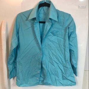Ragazzo light blue button down cotton top 14H